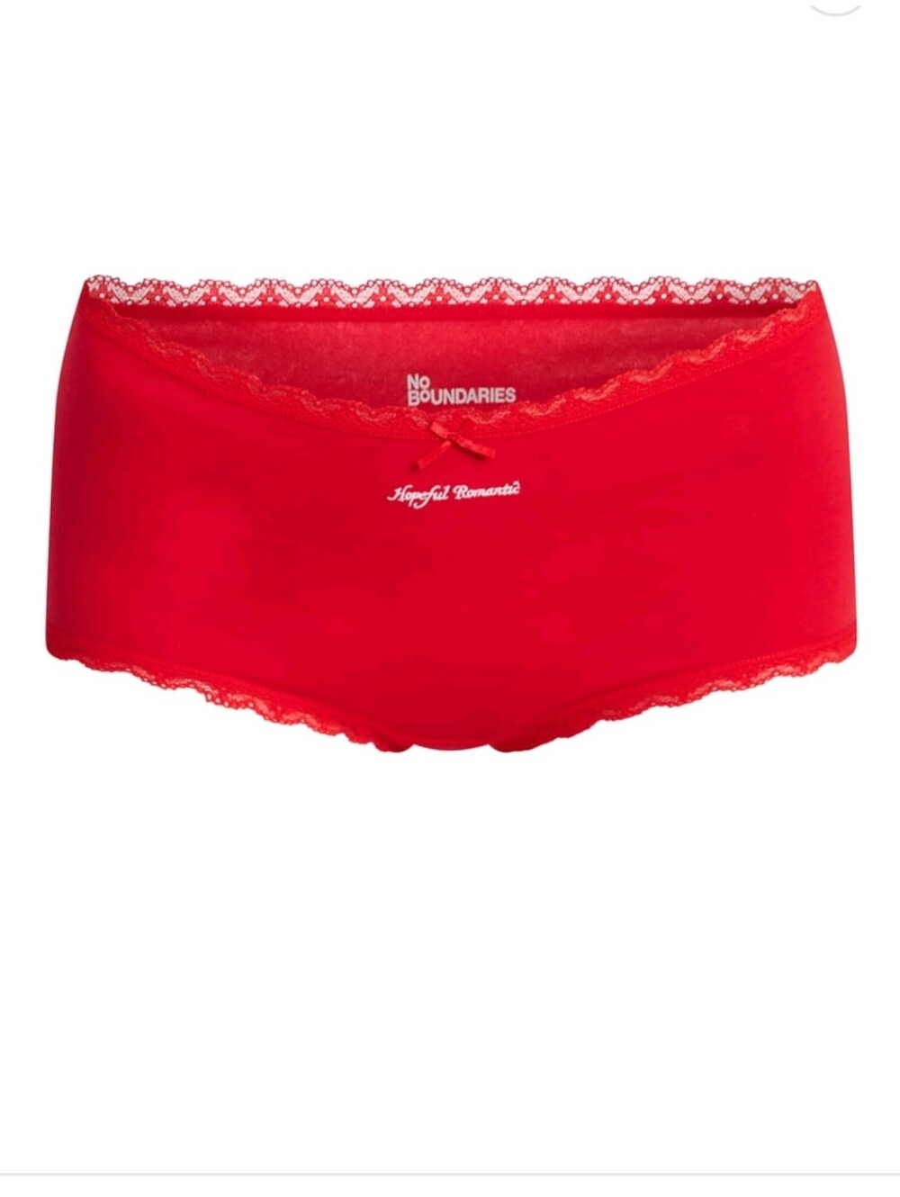 No Boundaries Red, White & Light Pink Lace Boyshort 4-Pack - Picture 6 of 8